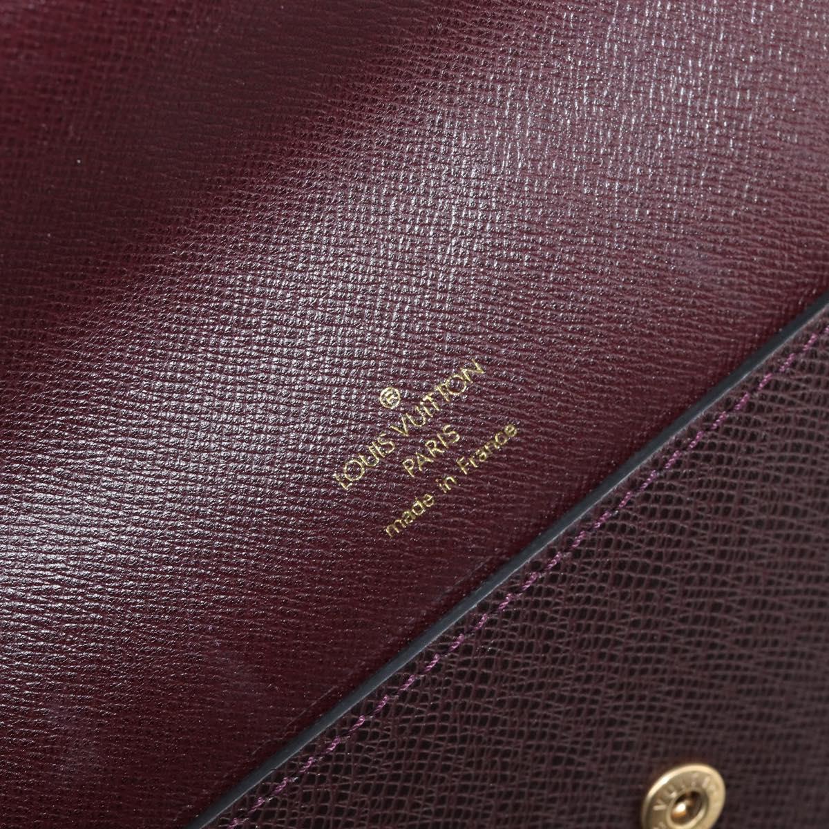 LOUIS VUITTON Taiga Document Case Pouch Acajou M99087 LV Auth ep16833
