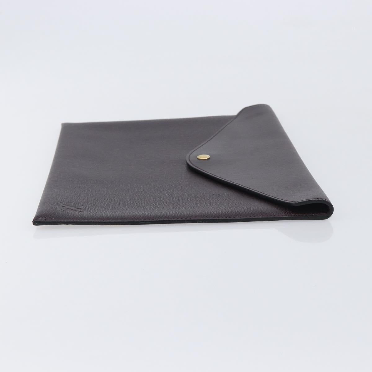 LOUIS VUITTON Taiga Document Case Pouch Acajou M99087 LV Auth ep16833