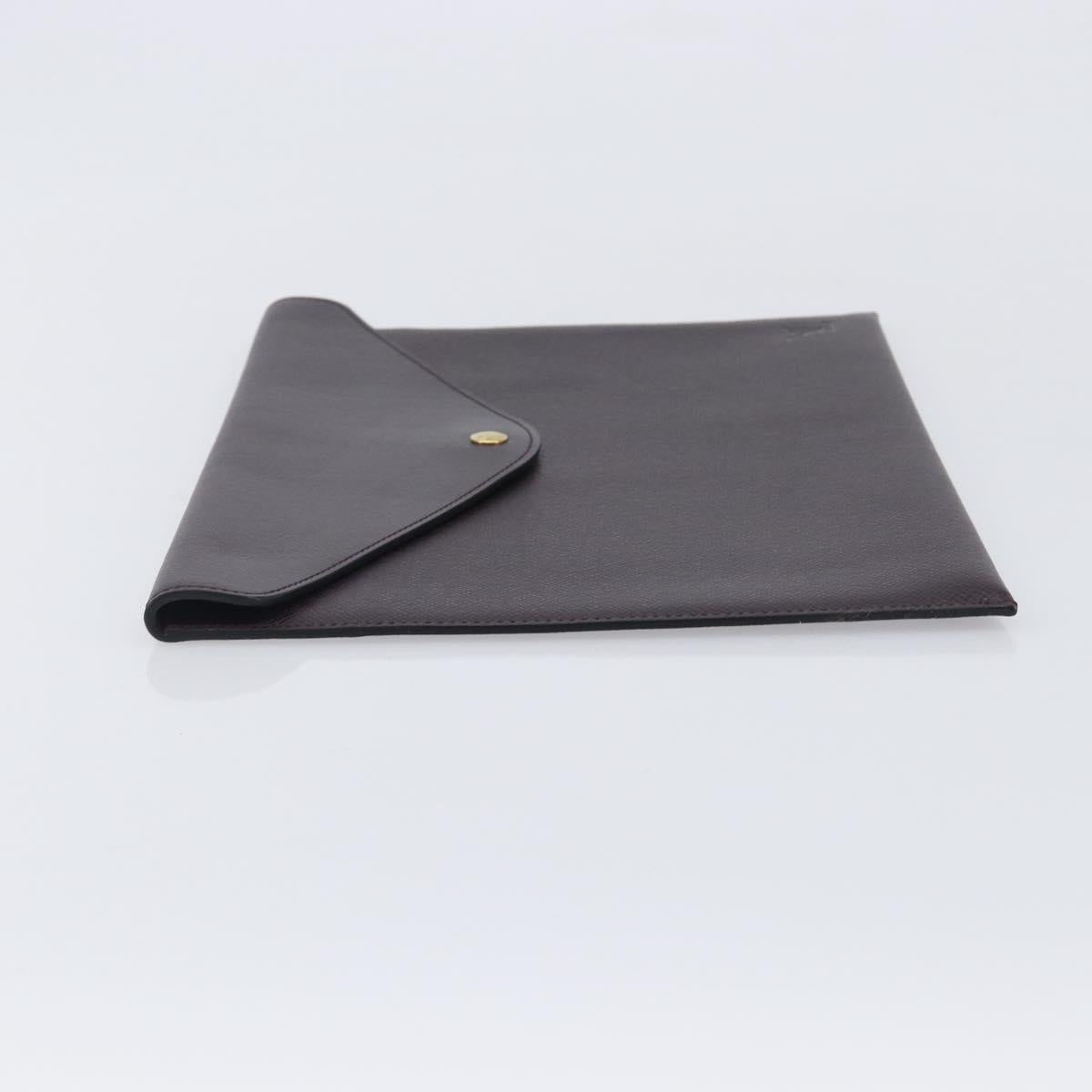 LOUIS VUITTON Taiga Document Case Pouch Acajou M99087 LV Auth ep16833