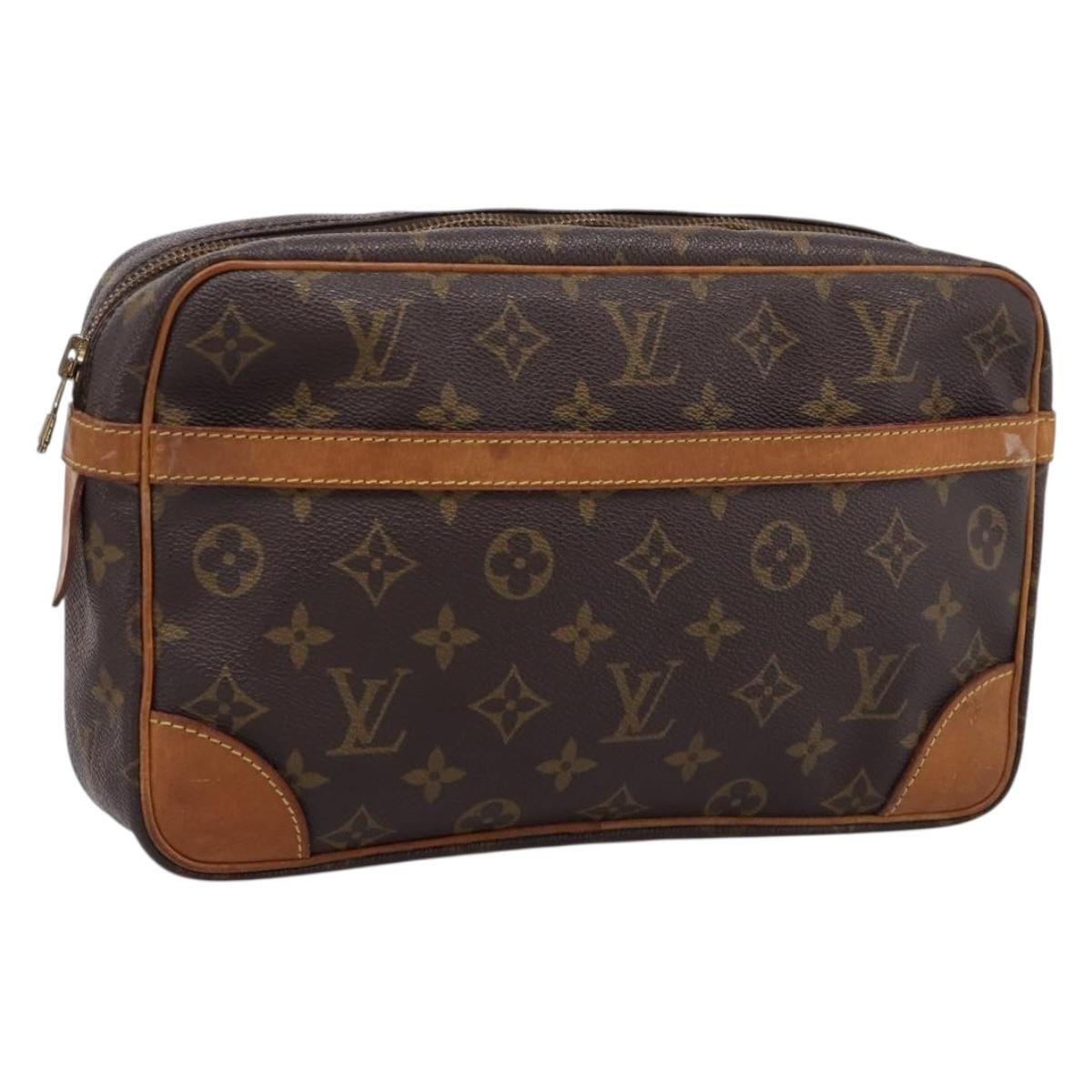 LOUIS VUITTON Monogram Compiegne 28 Clutch Bag M51845 LV Auth ep16843