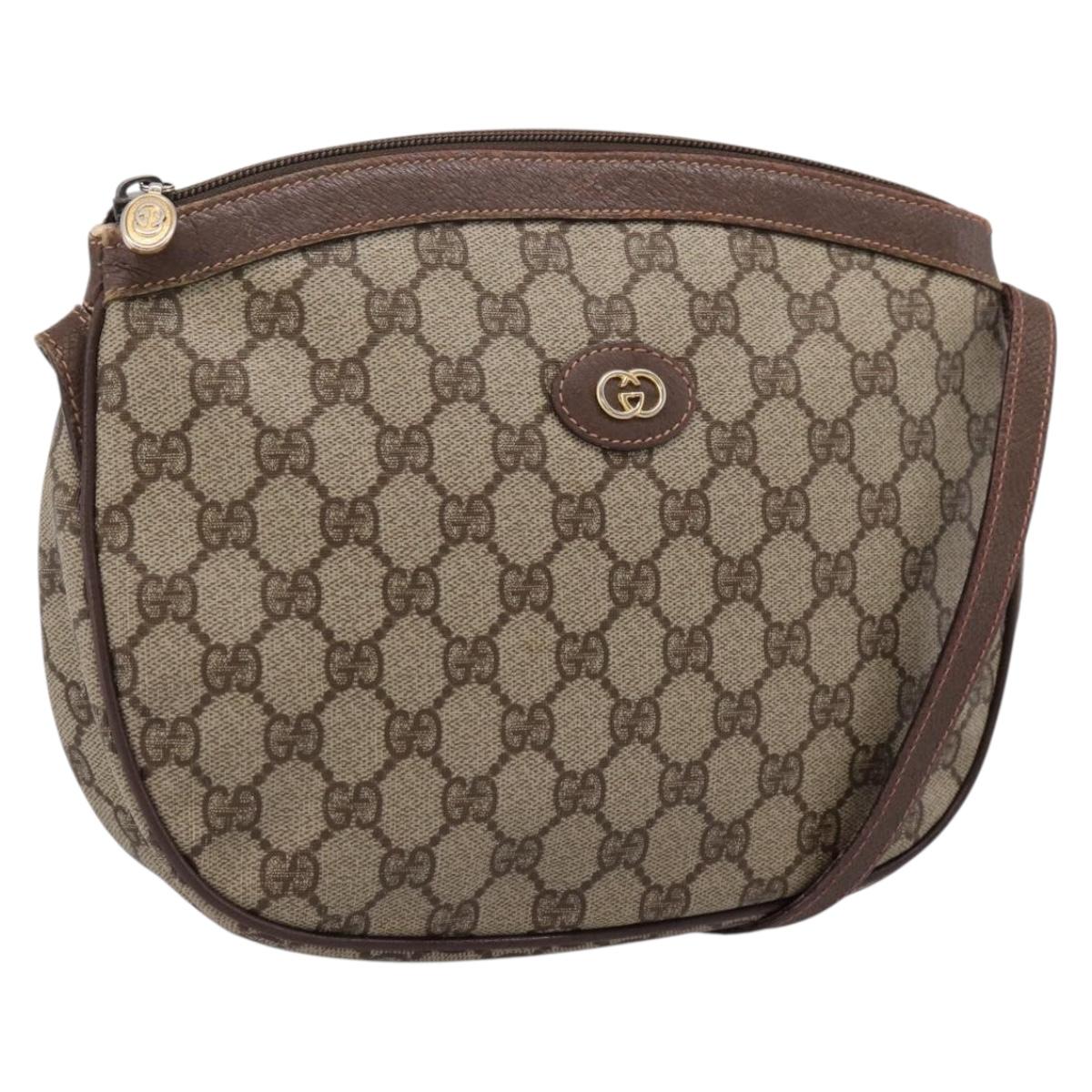 GUCCI GG Supreme Shoulder Bag PVC Beige Gold 007 39 6018 Auth ep16844