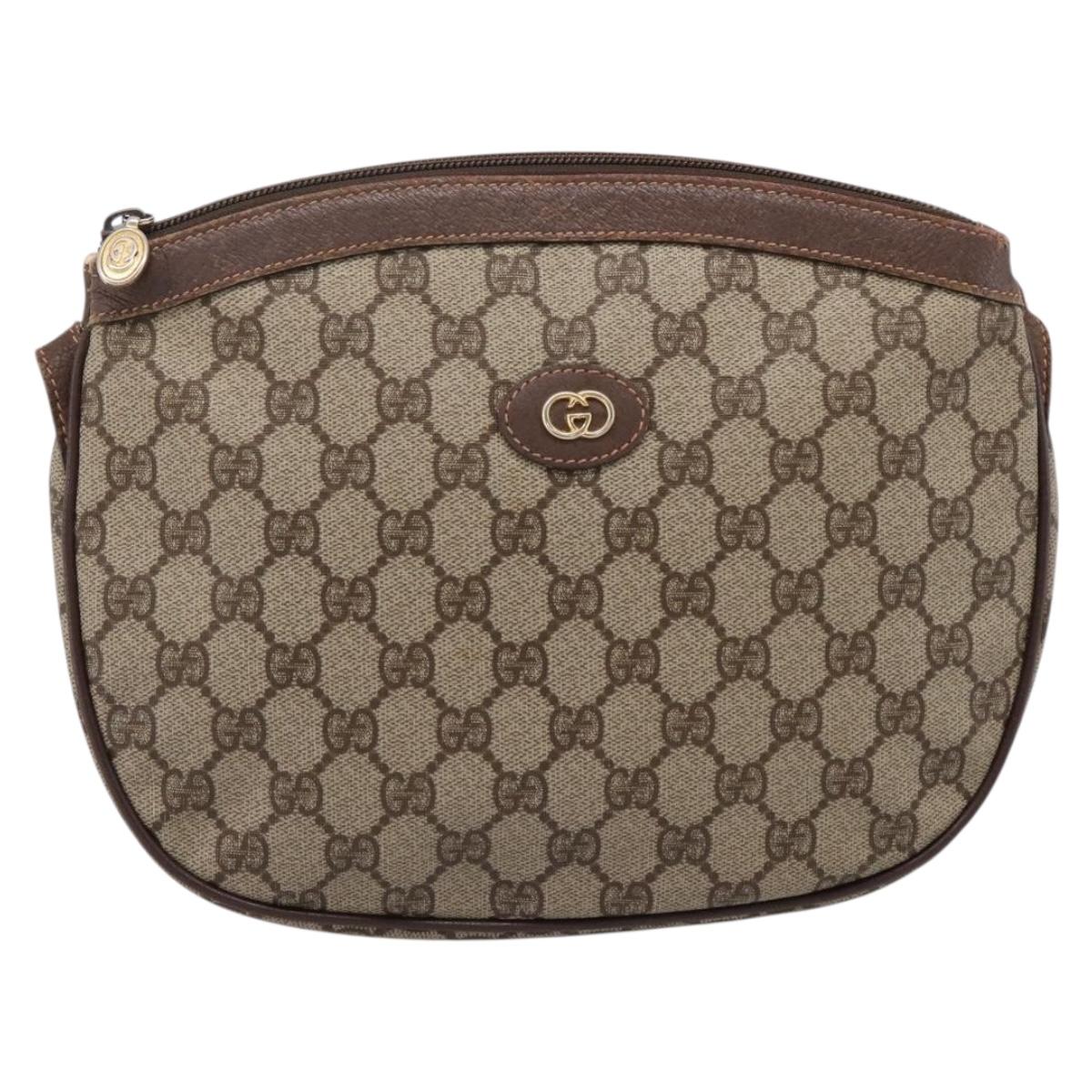 GUCCI GG Supreme Shoulder Bag PVC Beige Gold 007 39 6018 Auth ep16844