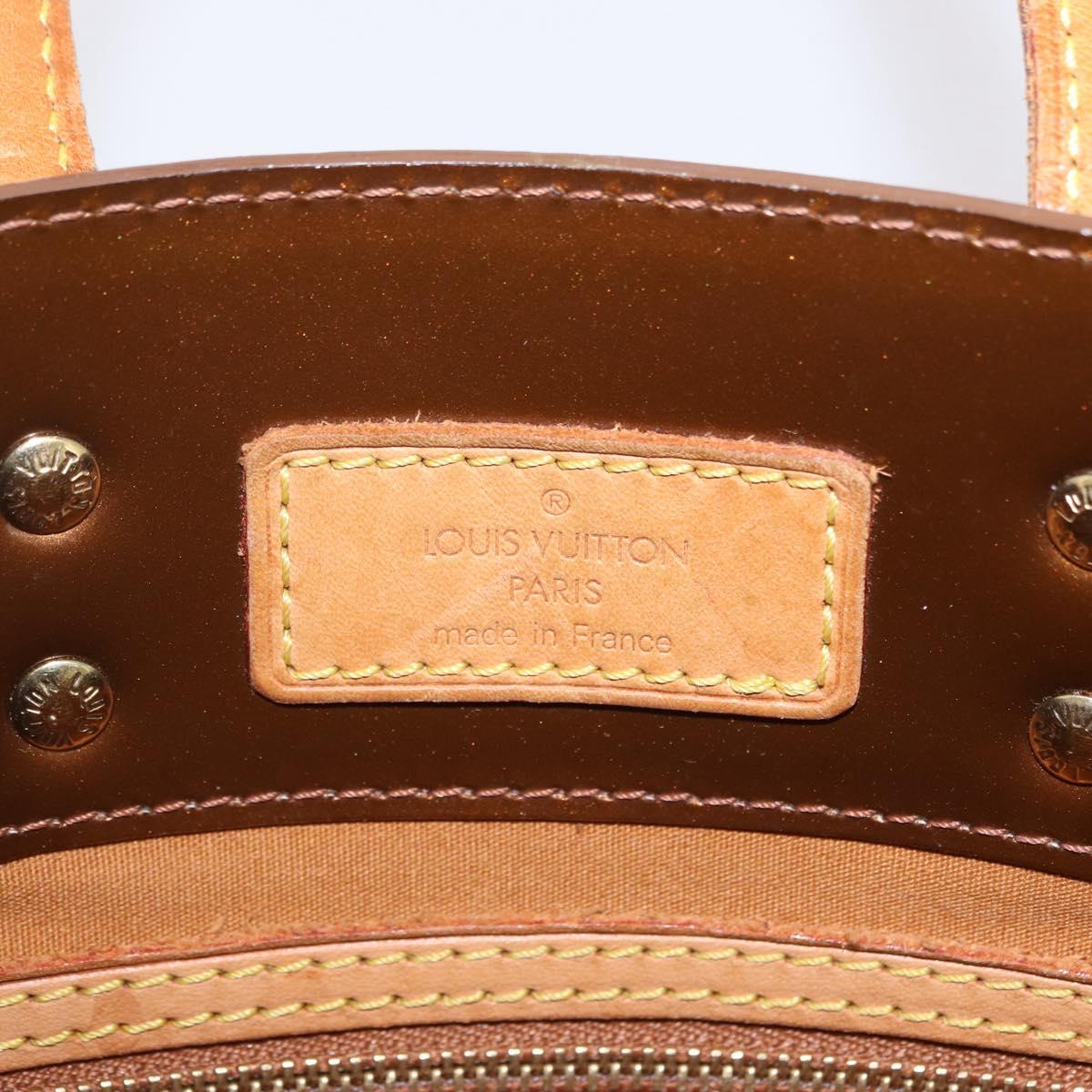 LOUIS VUITTON Monogram Vernis Reade PM Hand Bag Bronze M91146 LV Auth ep16851