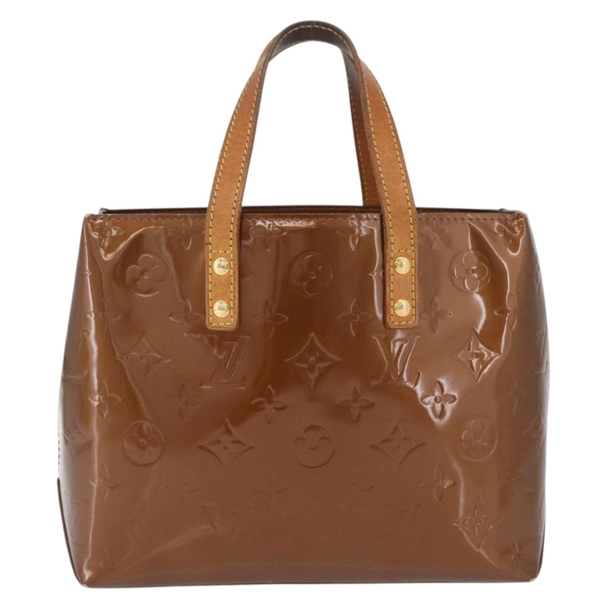 LOUIS VUITTON Monogram Vernis Reade PM Hand Bag Bronze M91146 LV Auth ep16851