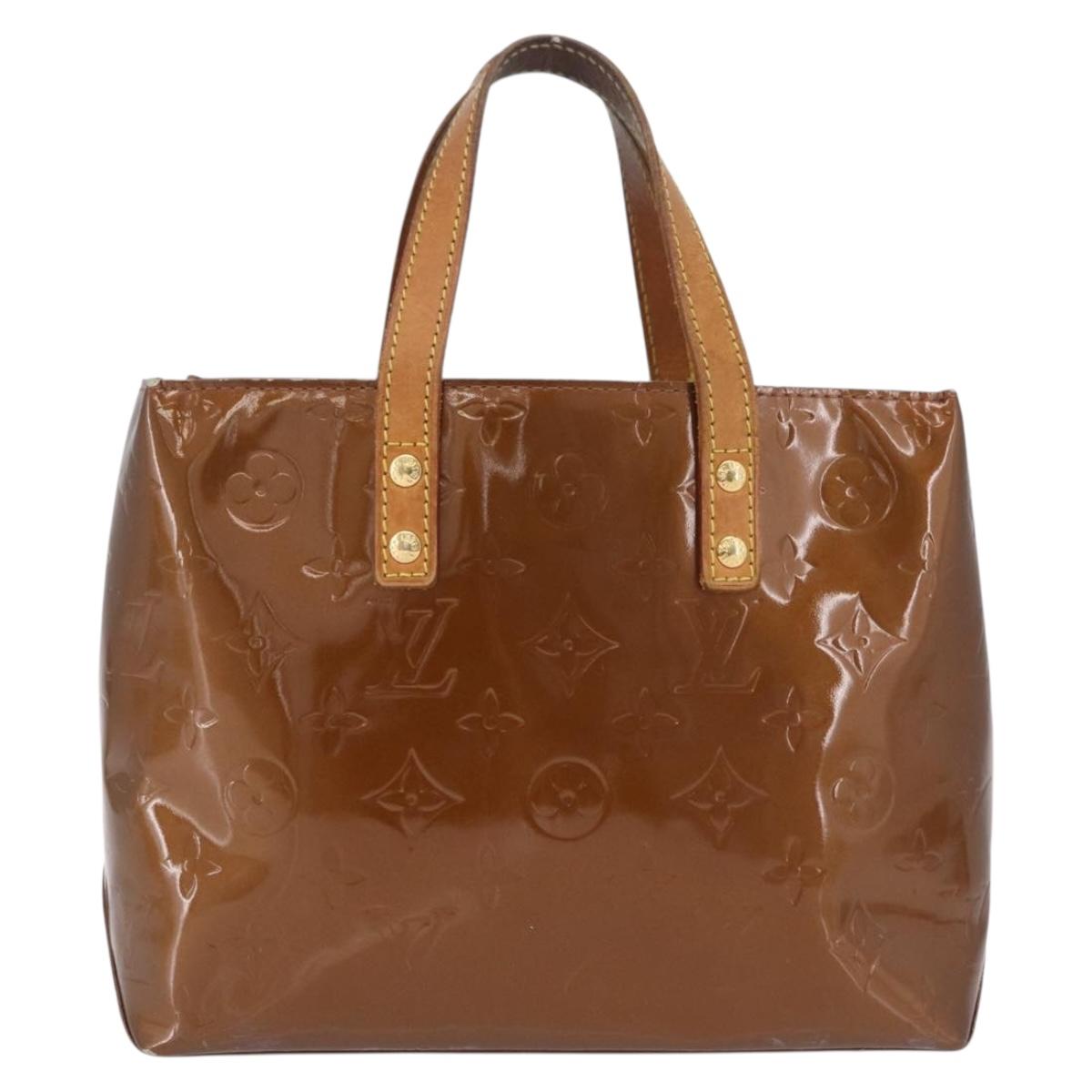 LOUIS VUITTON Monogram Vernis Reade PM Hand Bag Bronze M91146 LV Auth ep16851