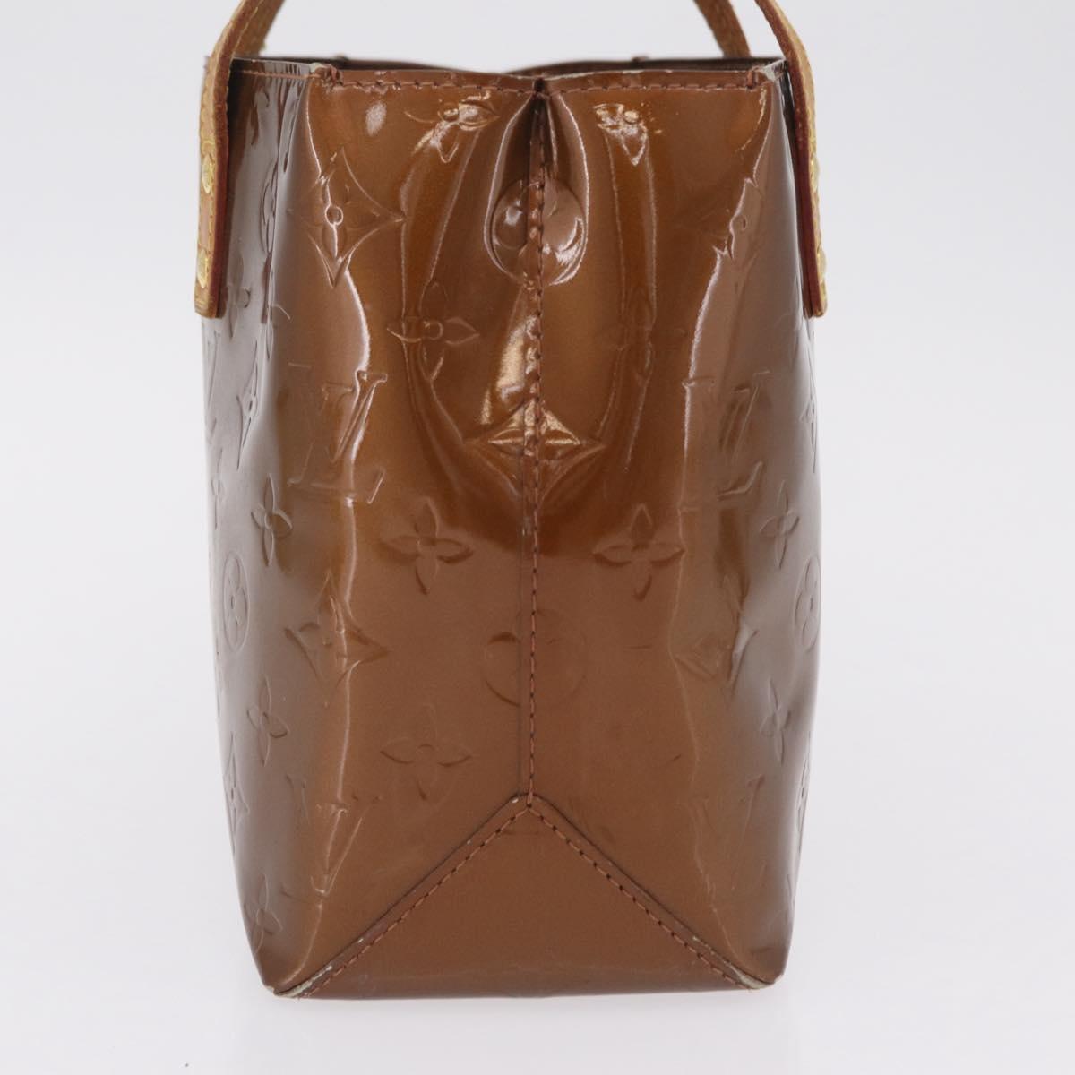 LOUIS VUITTON Monogram Vernis Reade PM Hand Bag Bronze M91146 LV Auth ep16851