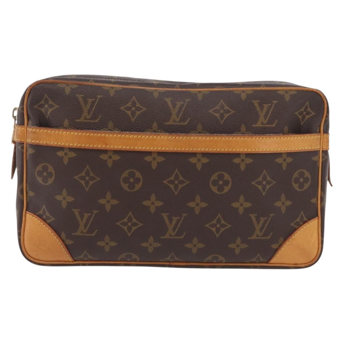 LOUIS VUITTON Monogram Compiegne 28 Clutch Bag M51845 LV Auth ep16863