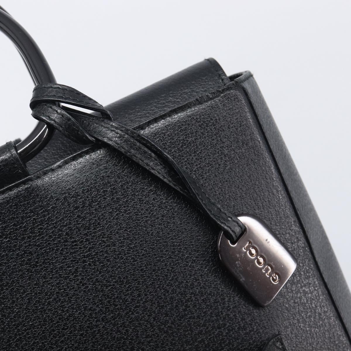 GUCCI Hand Bag Leather Black 002 1118 0462 Auth ep16869