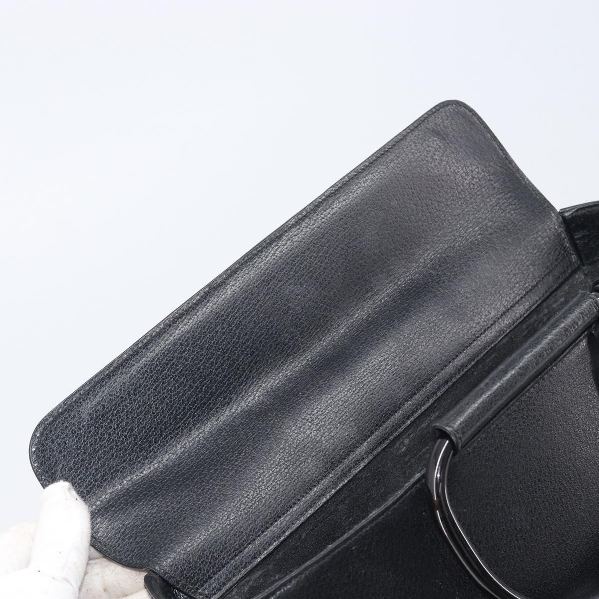 GUCCI Hand Bag Leather Black 002 1118 0462 Auth ep16869