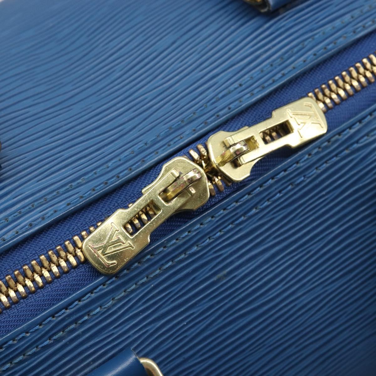 LOUIS VUITTON Epi Keepall 50 Boston Bag Blue M42965 LV Auth ep16874V