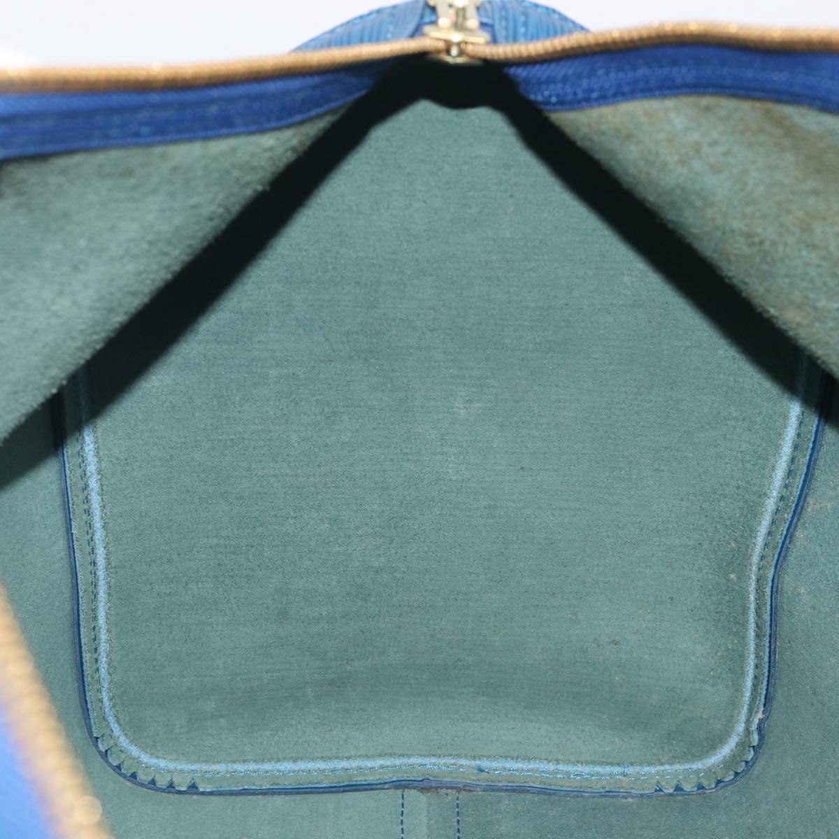 LOUIS VUITTON Epi Keepall 50 Boston Bag Blue M42965 LV Auth ep16874V