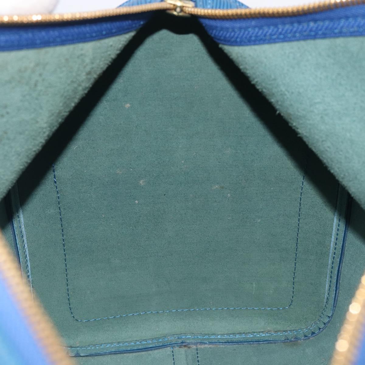 LOUIS VUITTON Epi Keepall 50 Boston Bag Blue M42965 LV Auth ep16874V