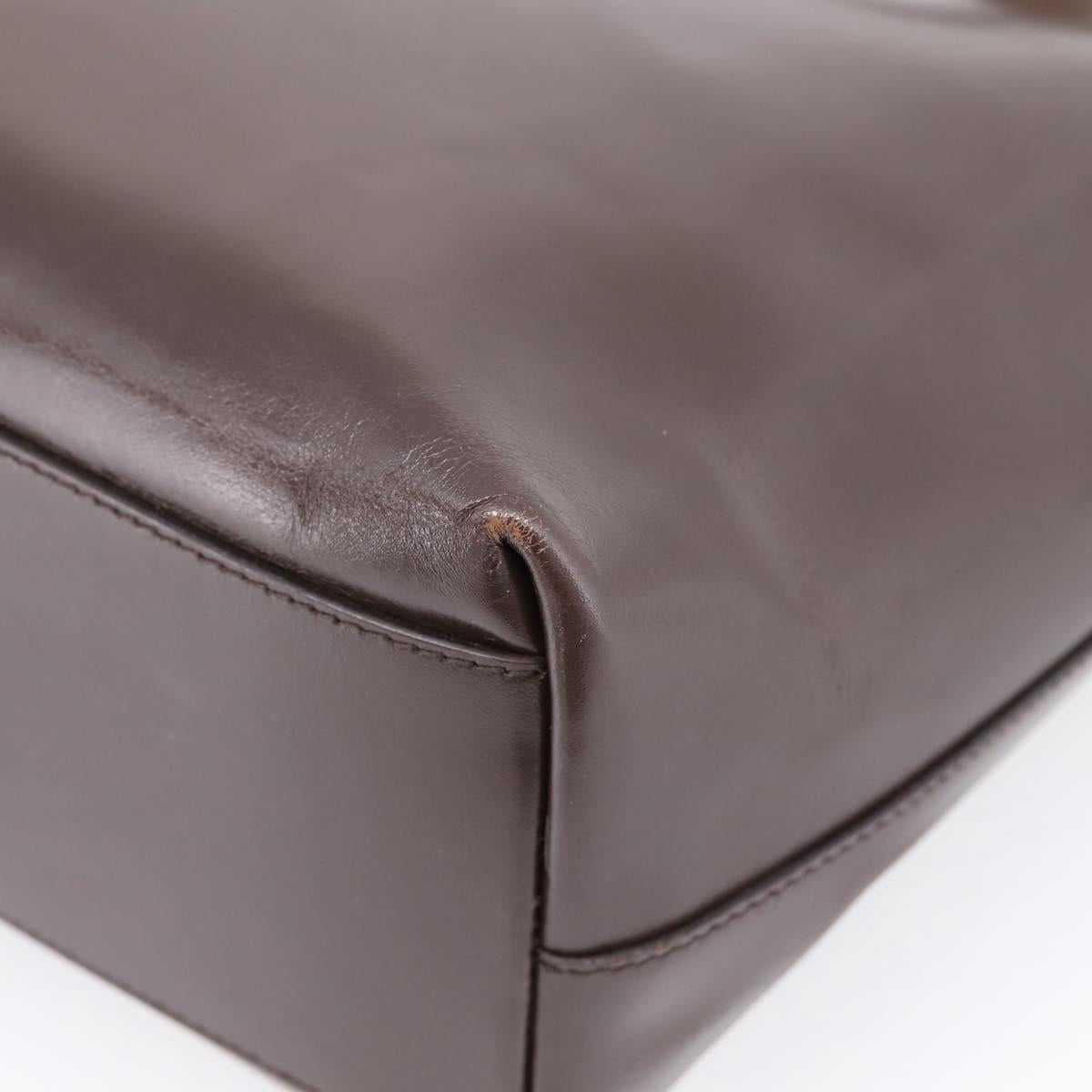 PRADA Tote Bag Leather Brown Auth ep16886