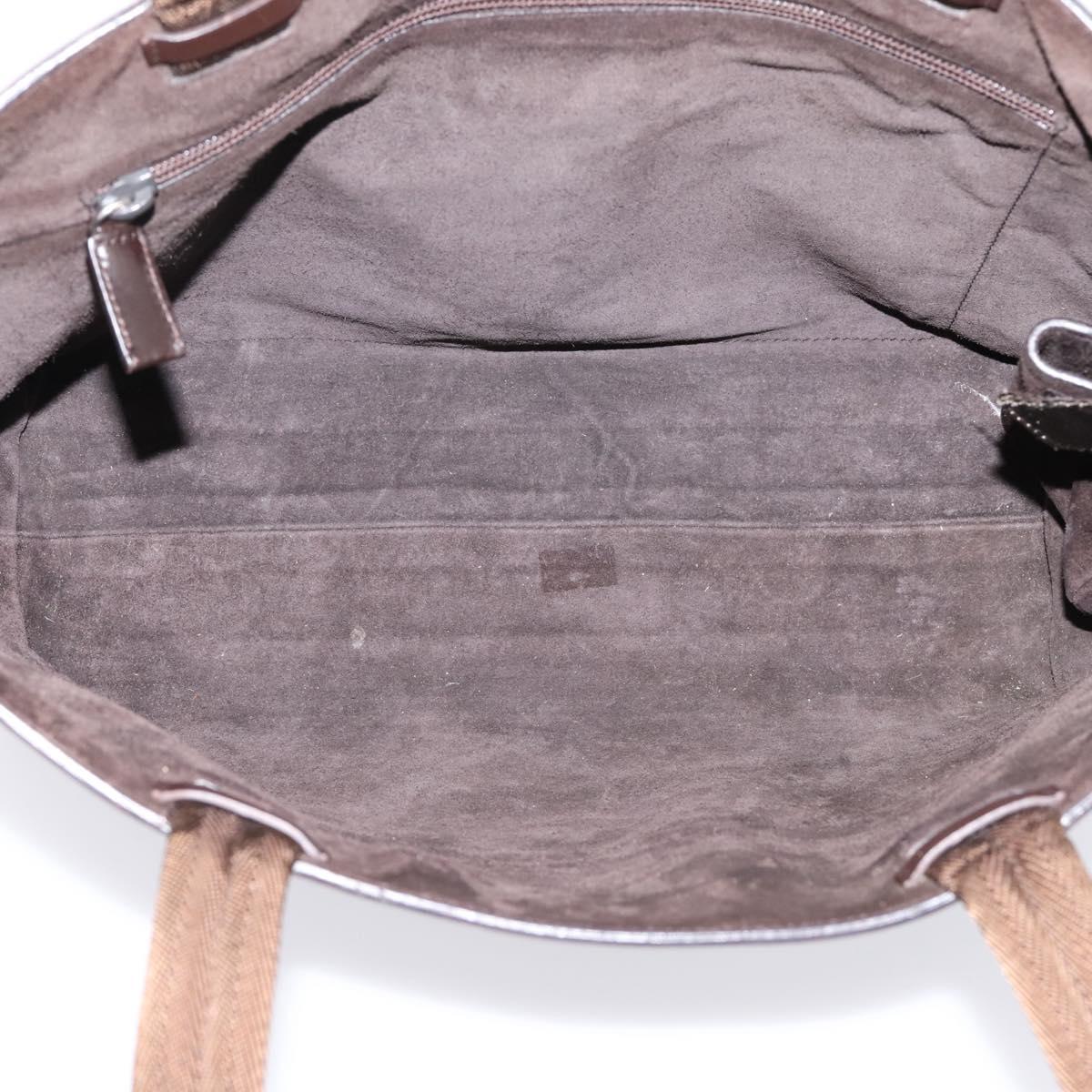 PRADA Tote Bag Leather Brown Auth ep16886