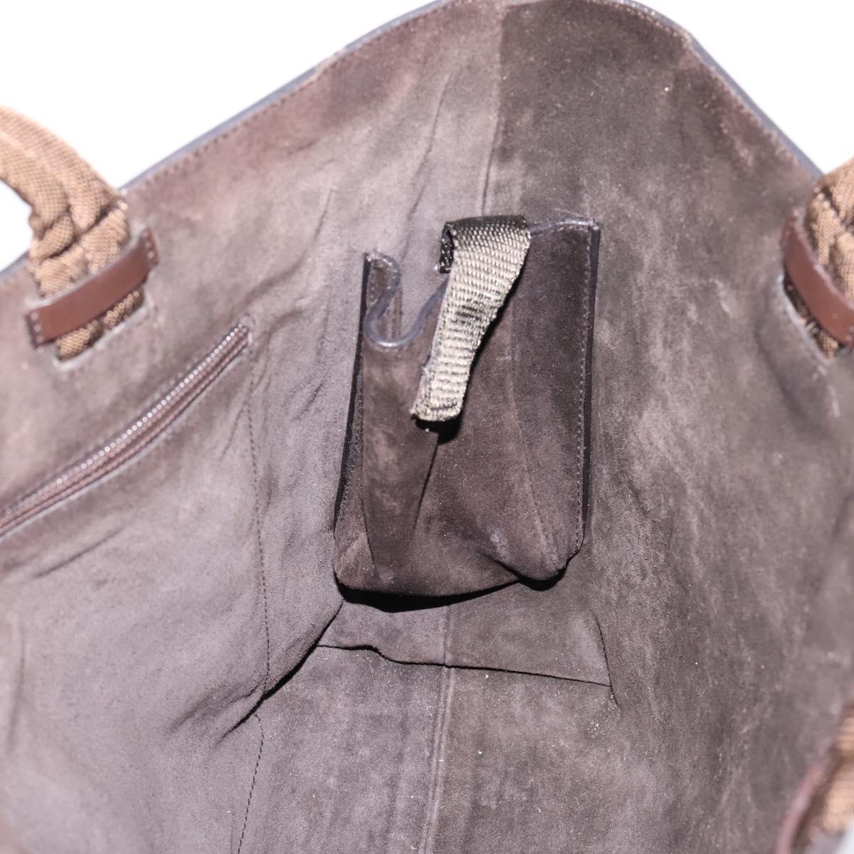PRADA Tote Bag Leather Brown Auth ep16886