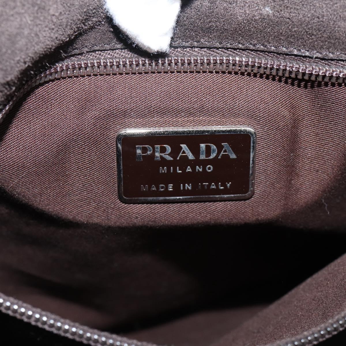 PRADA Tote Bag Leather Brown Auth ep16886