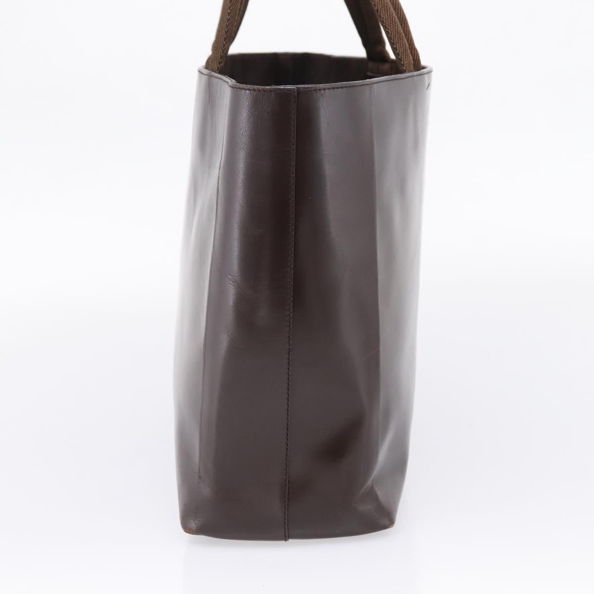 PRADA Tote Bag Leather Brown Auth ep16886