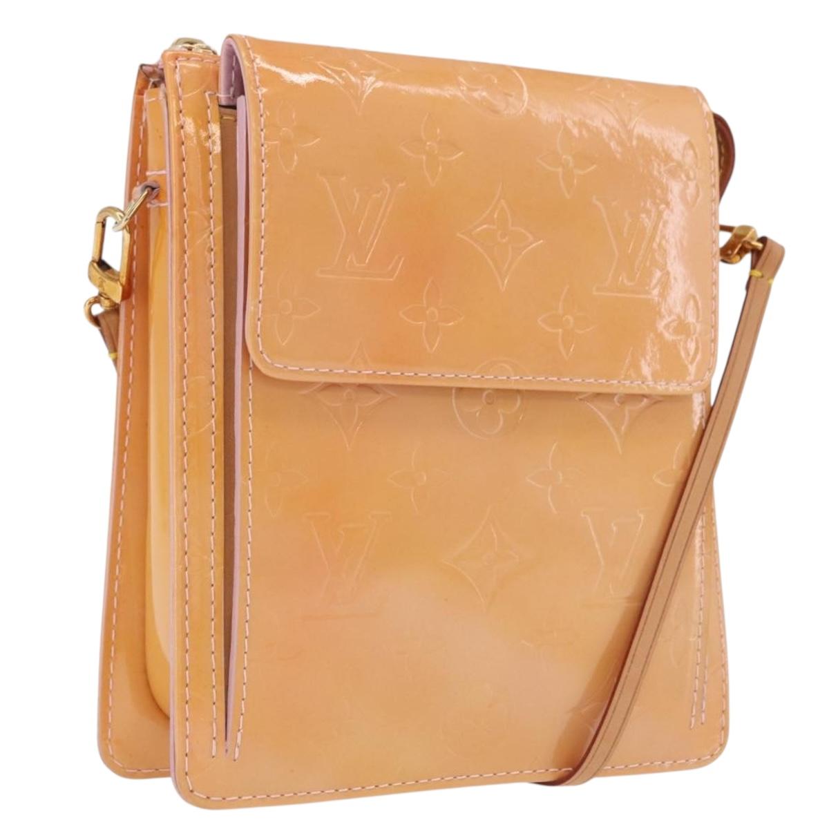 LOUIS VUITTON Vernis Motto Pouch Marshmallow Pink M91312 LV Auth ep16896A