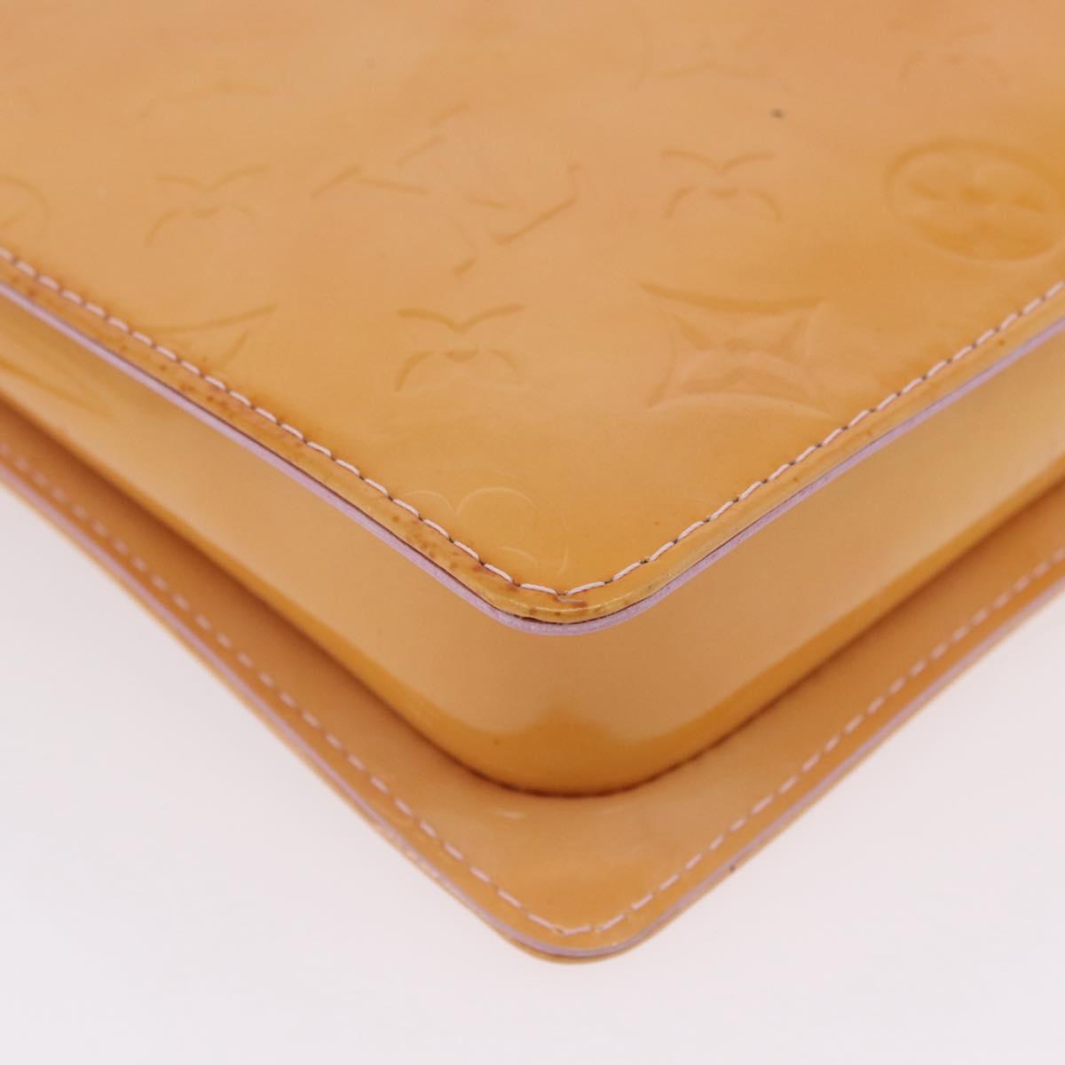 LOUIS VUITTON Vernis Motto Pouch Marshmallow Pink M91312 LV Auth ep16896A