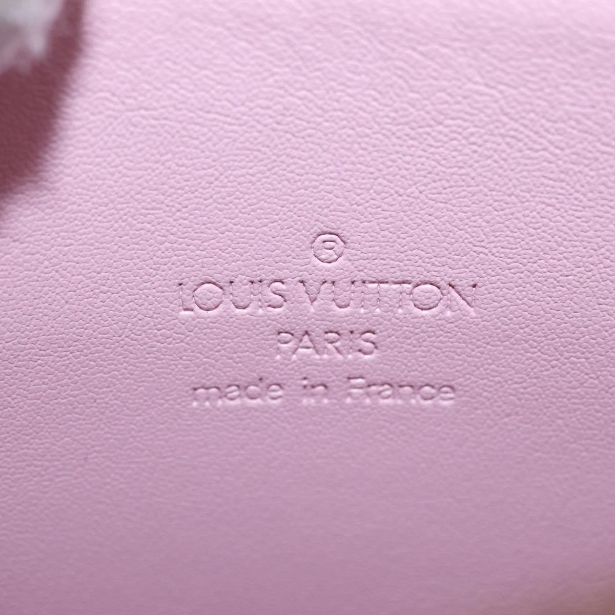 LOUIS VUITTON Vernis Motto Pouch Marshmallow Pink M91312 LV Auth ep16896A