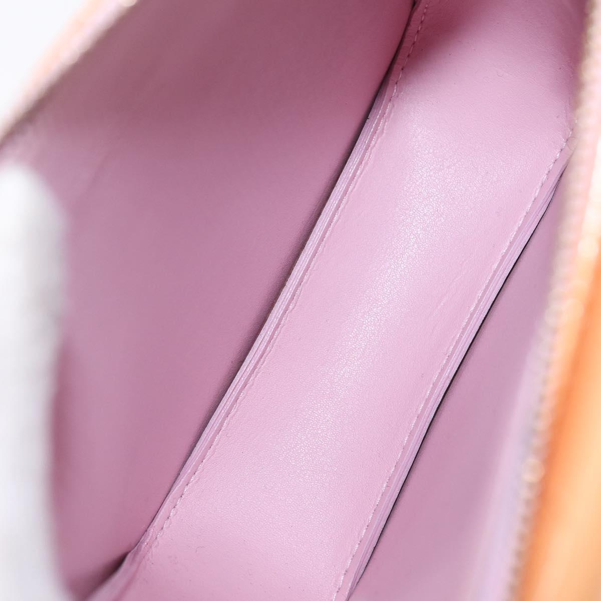 LOUIS VUITTON Vernis Motto Pouch Marshmallow Pink M91312 LV Auth ep16896A