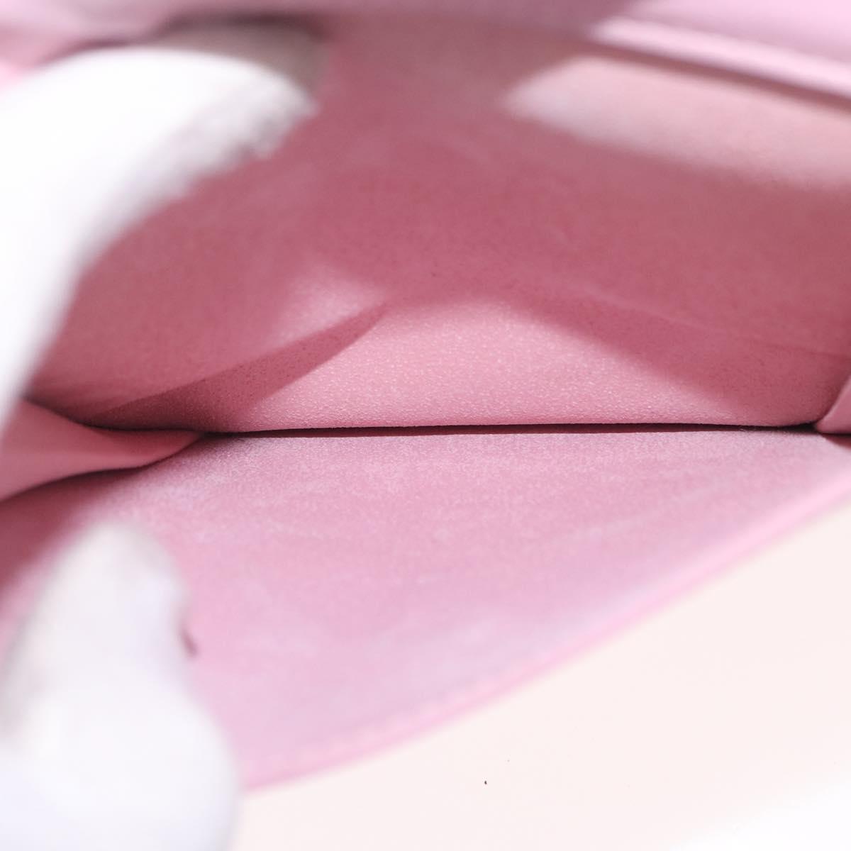LOUIS VUITTON Vernis Motto Pouch Marshmallow Pink M91312 LV Auth ep16896A