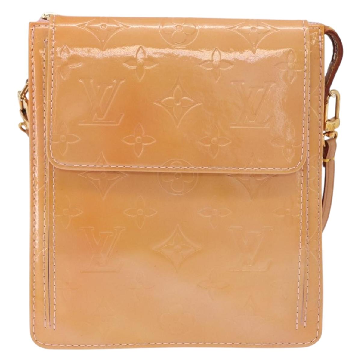 LOUIS VUITTON Vernis Motto Pouch Marshmallow Pink M91312 LV Auth ep16896A