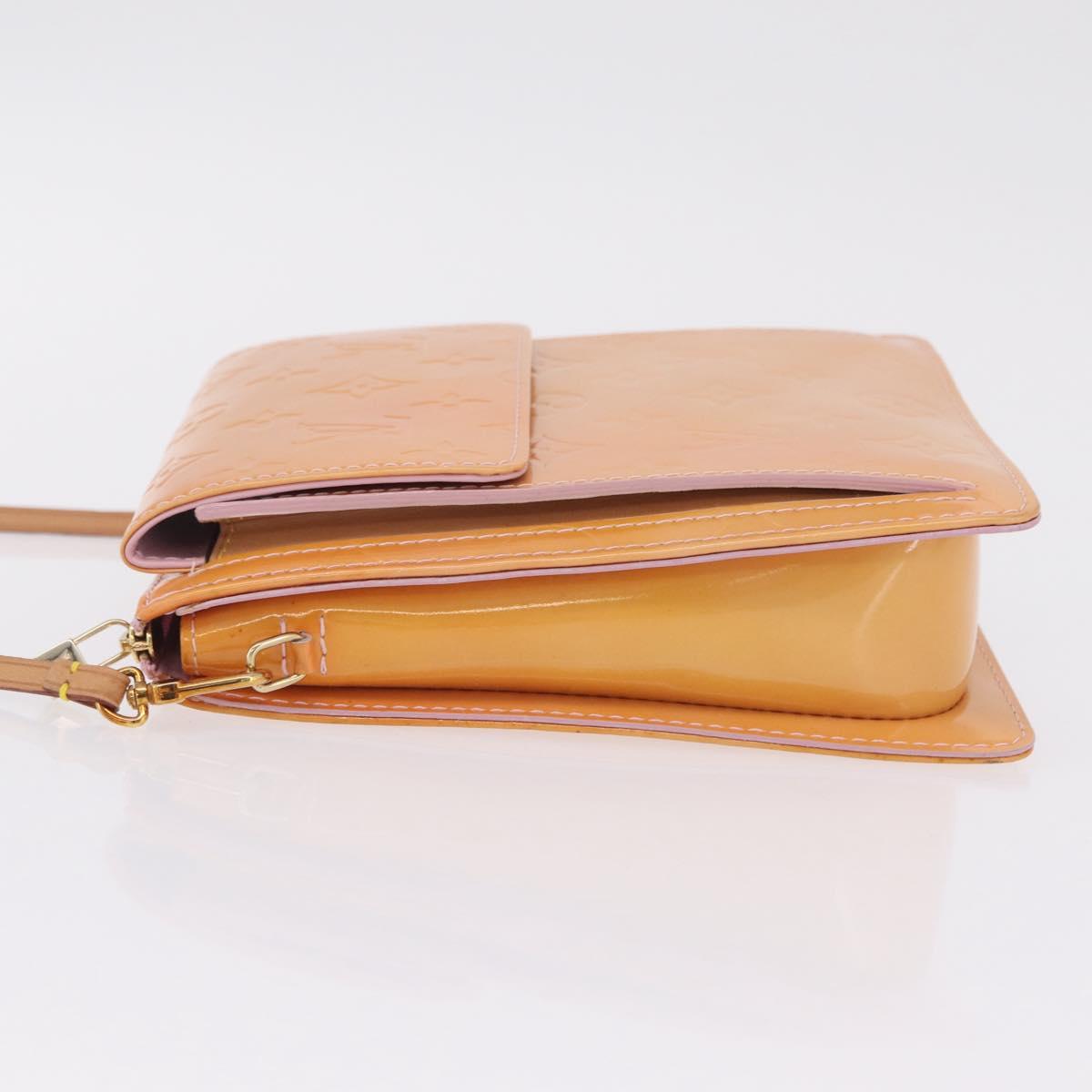 LOUIS VUITTON Vernis Motto Pouch Marshmallow Pink M91312 LV Auth ep16896A