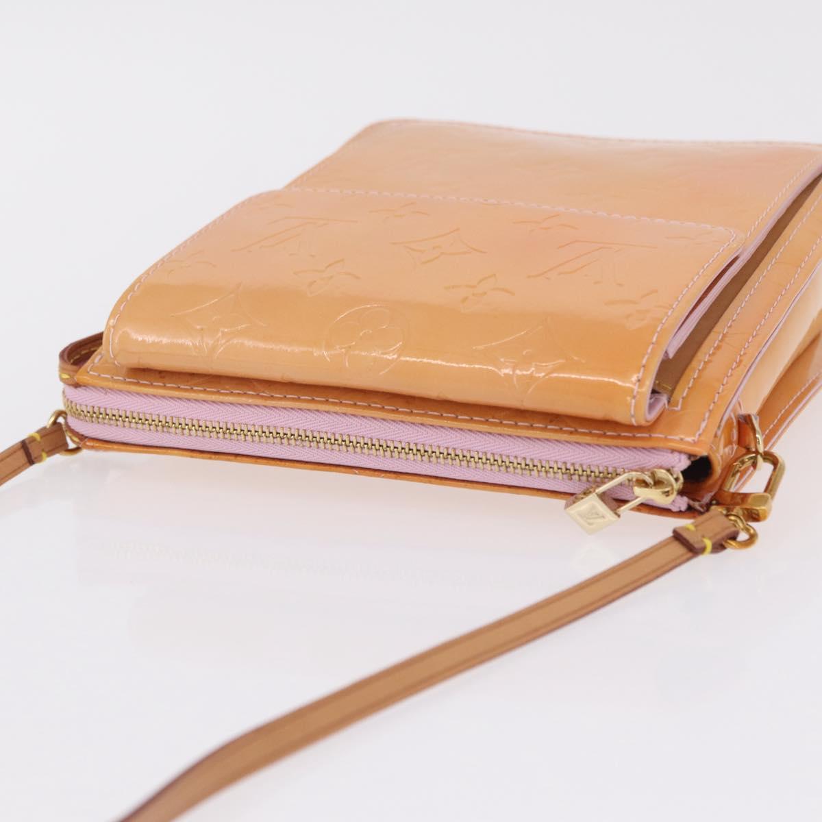 LOUIS VUITTON Vernis Motto Pouch Marshmallow Pink M91312 LV Auth ep16896A