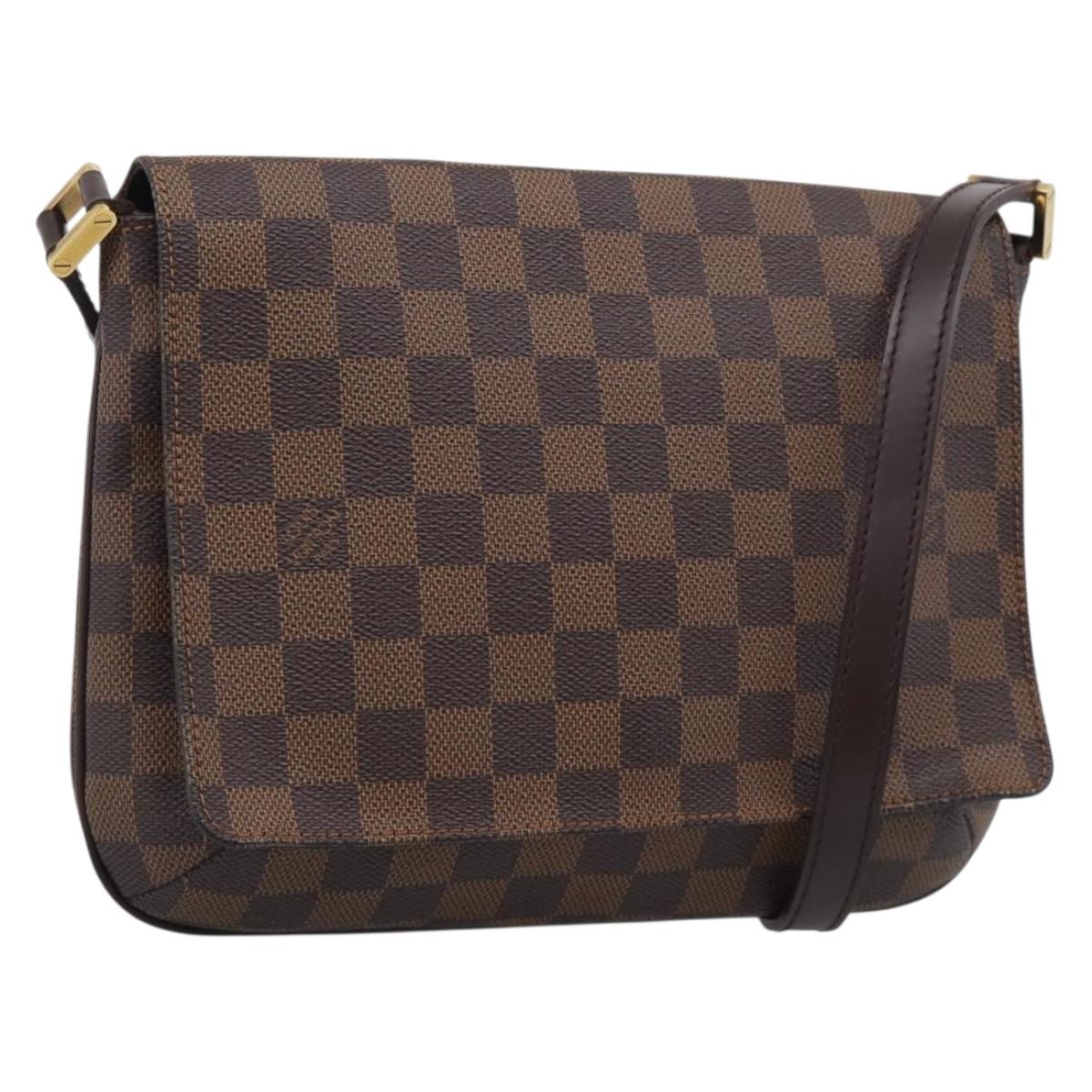LOUIS VUITTON Damier Ebene Musette Tango Short Shoulder Bag N51255 Auth ep16930V