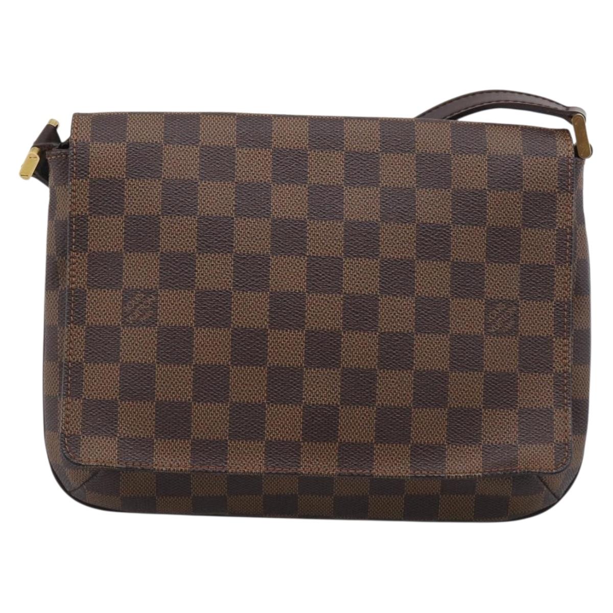 LOUIS VUITTON Damier Ebene Musette Tango Short Shoulder Bag N51255 Auth ep16930V