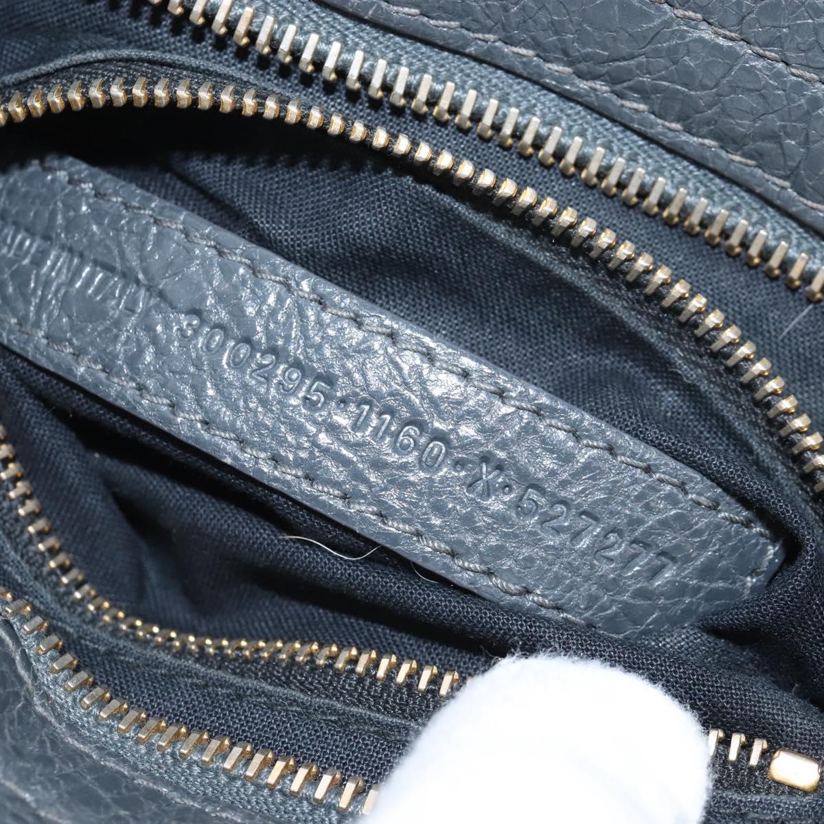 Balenciaga Classic Mini City Hand Bag Leather Gold Gray 300295 Auth ep16932M