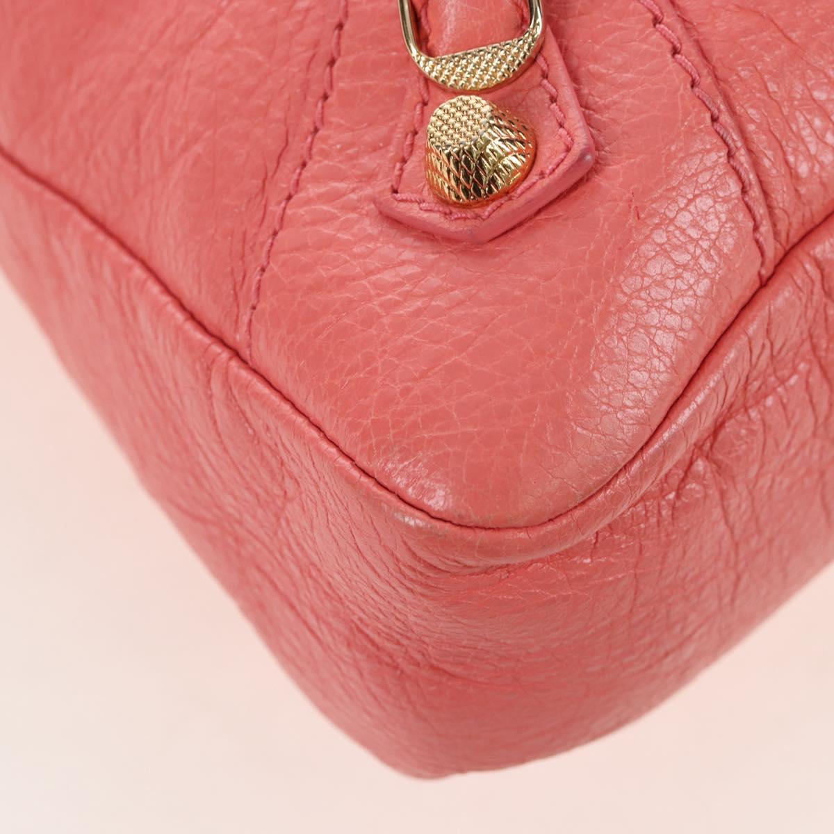 Balenciaga The Giant Town Hand Bag Leather 2way Pink Gold 285434 Auth ep16933M
