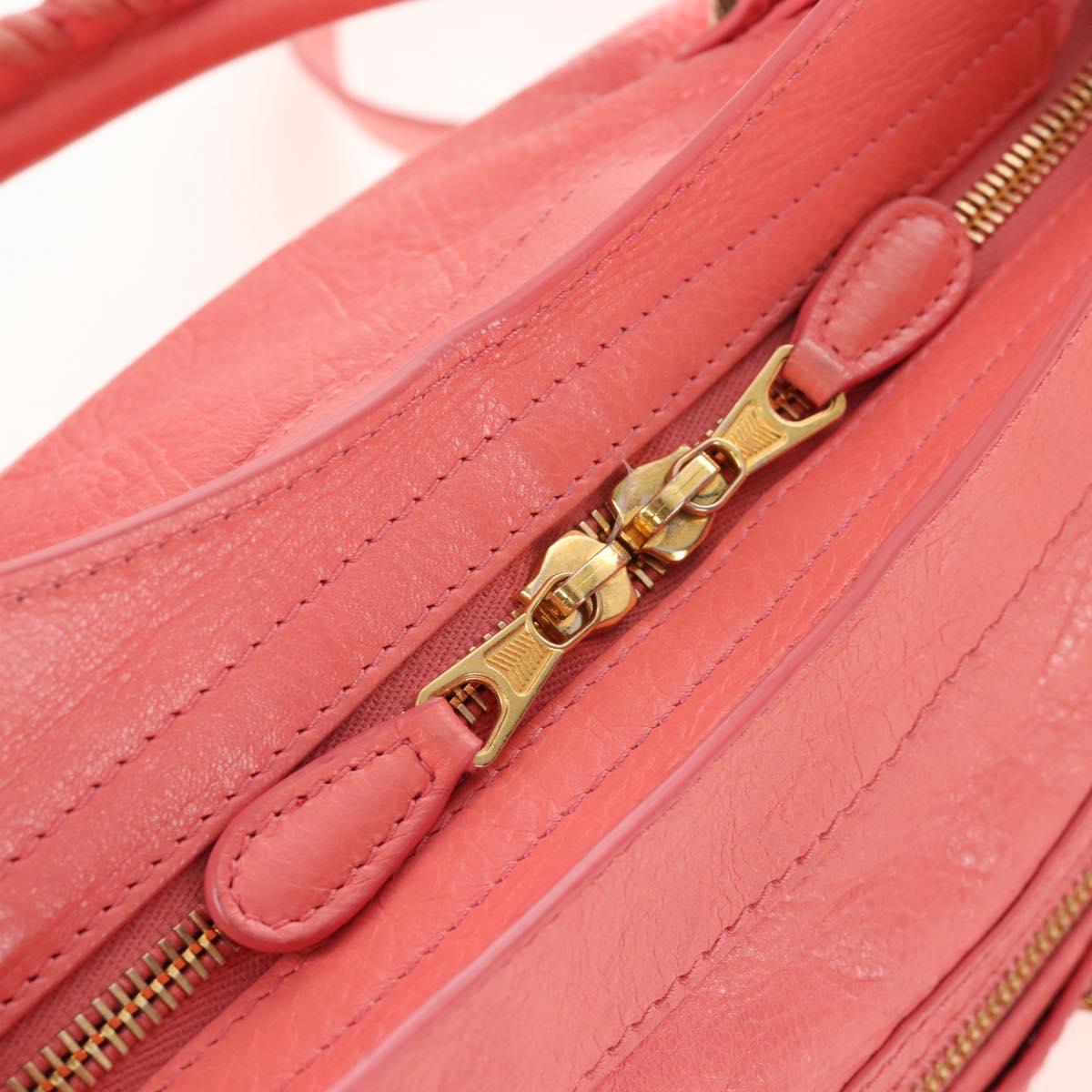 Balenciaga The Giant Town Hand Bag Leather 2way Pink Gold 285434 Auth ep16933M