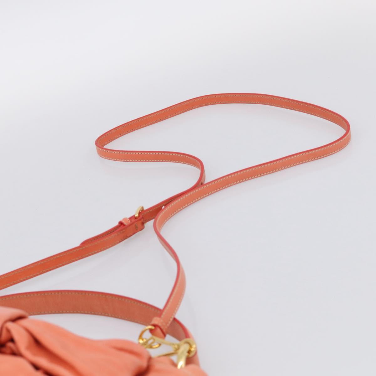 PRADA Hand Bag Leather 2way Pink Gold Tone Auth ep16936V