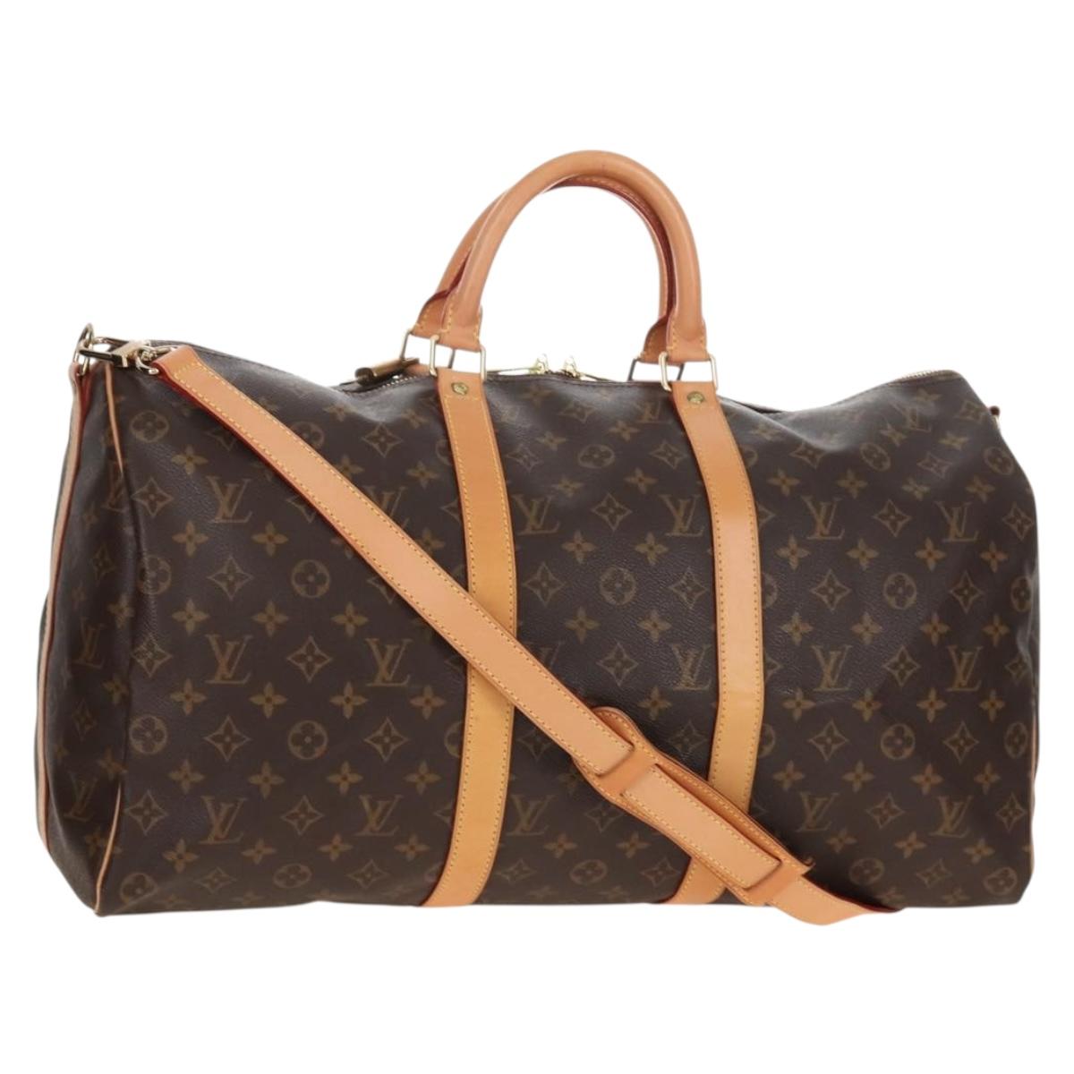 LOUIS VUITTON Monogram Keepall Bandouliere 50 Boston Bag M41416 LV Auth ep16940V