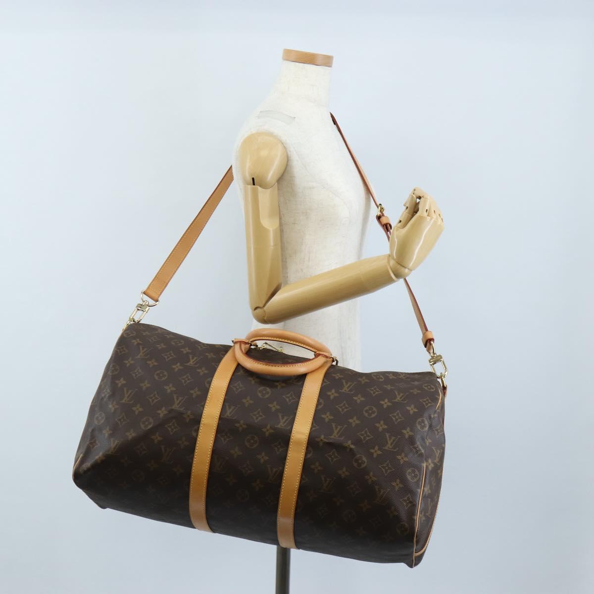 LOUIS VUITTON Monogram Keepall Bandouliere 50 Boston Bag M41416 LV Auth ep16940V