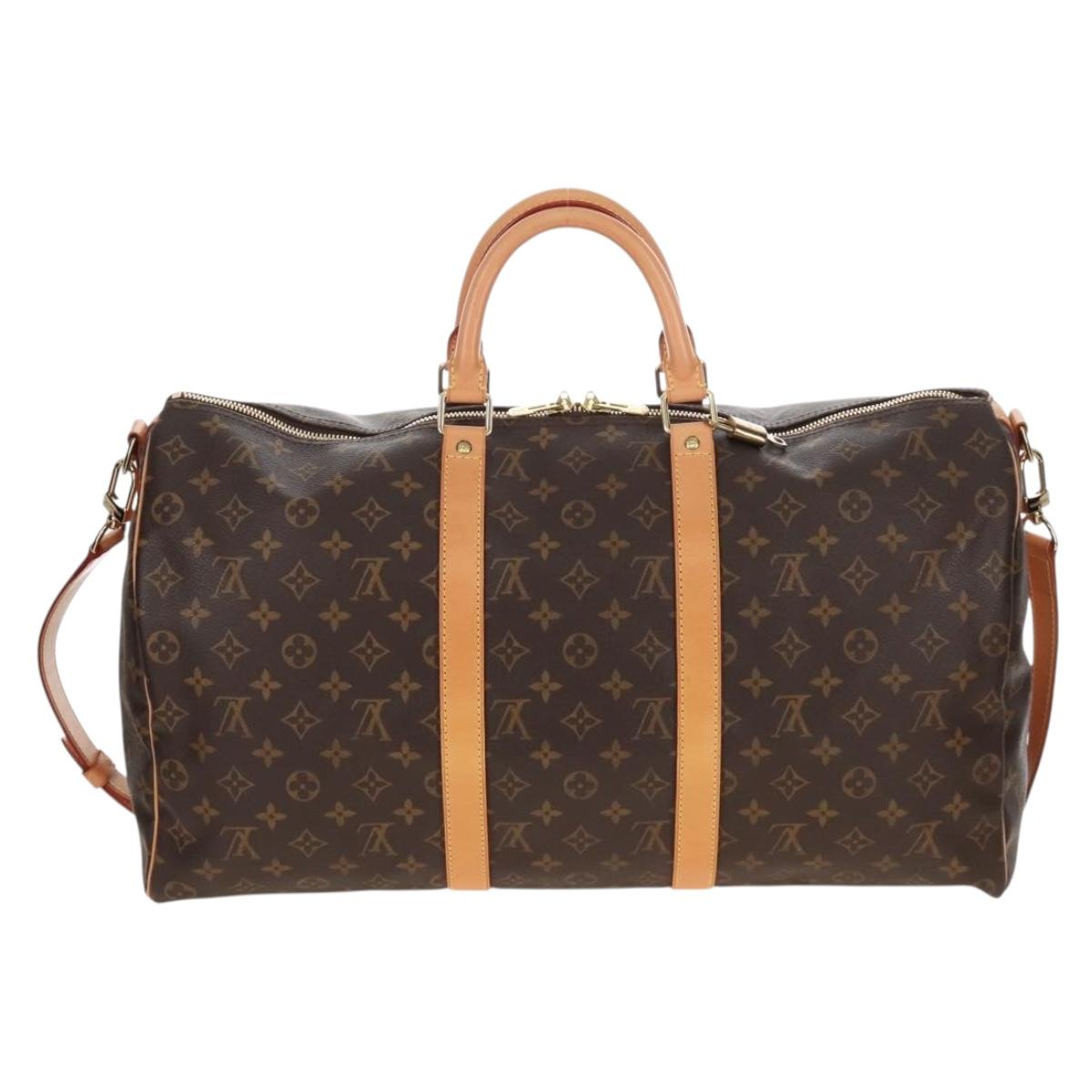 LOUIS VUITTON Monogram Keepall Bandouliere 50 Boston Bag M41416 LV Auth ep16940V