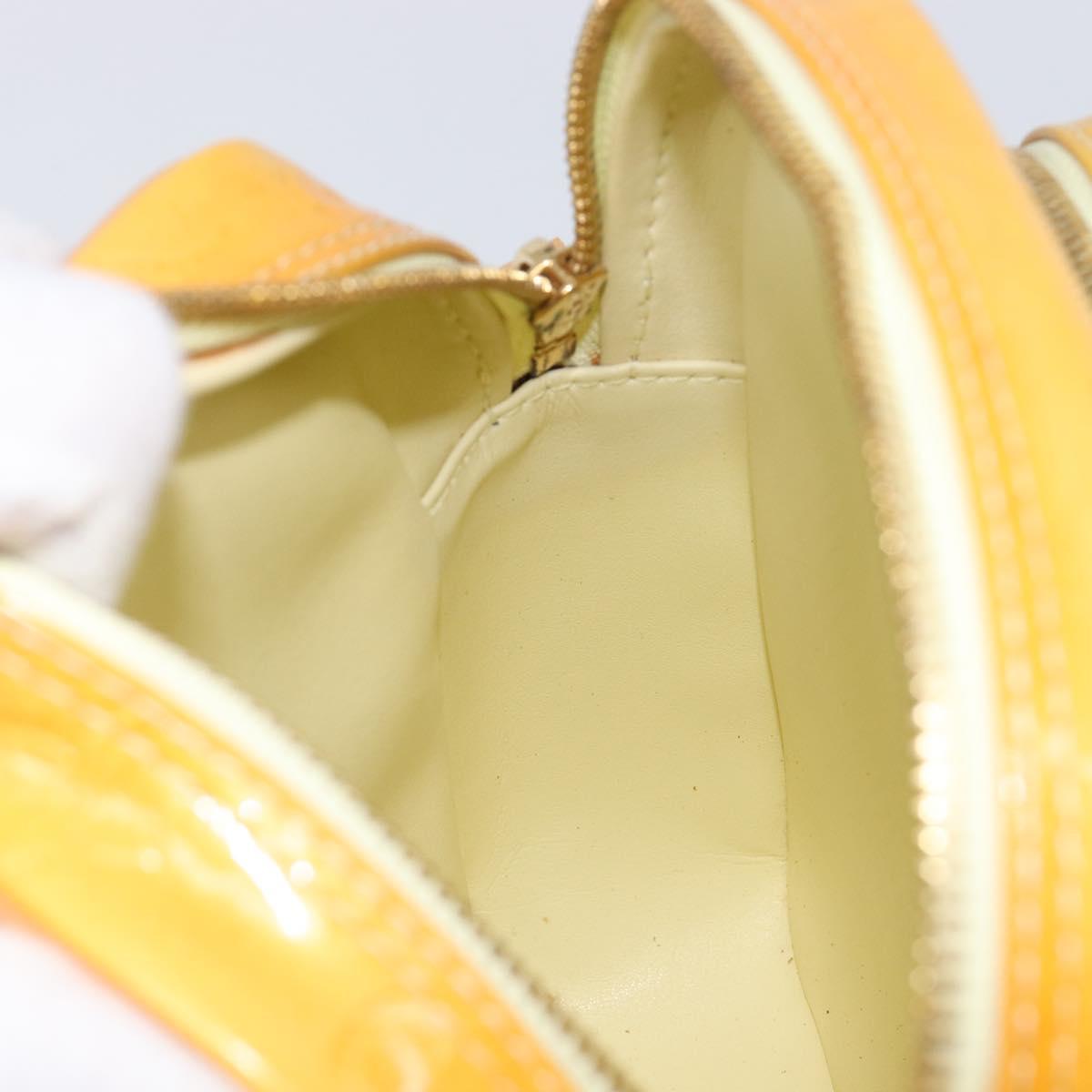 LOUIS VUITTON Monogram Vernis Wooster Bag Lime Yellow M91075 LV Auth ep16941