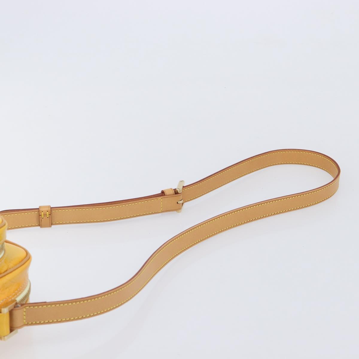 LOUIS VUITTON Monogram Vernis Wooster Bag Lime Yellow M91075 LV Auth ep16941