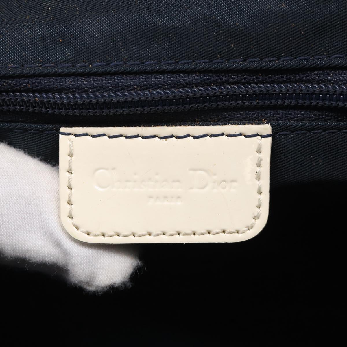 Christian Dior Trotter Shoulder Bag PVC Blue Silver Auth ep16942