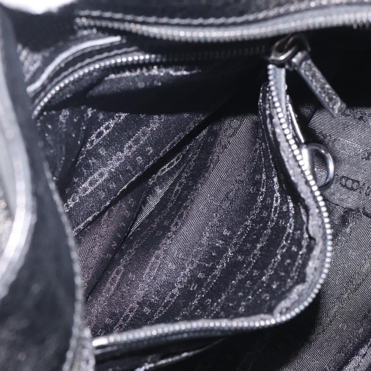 CELINE Bitter Sweet Hand Bag Leather Black Silver Auth ep16944A