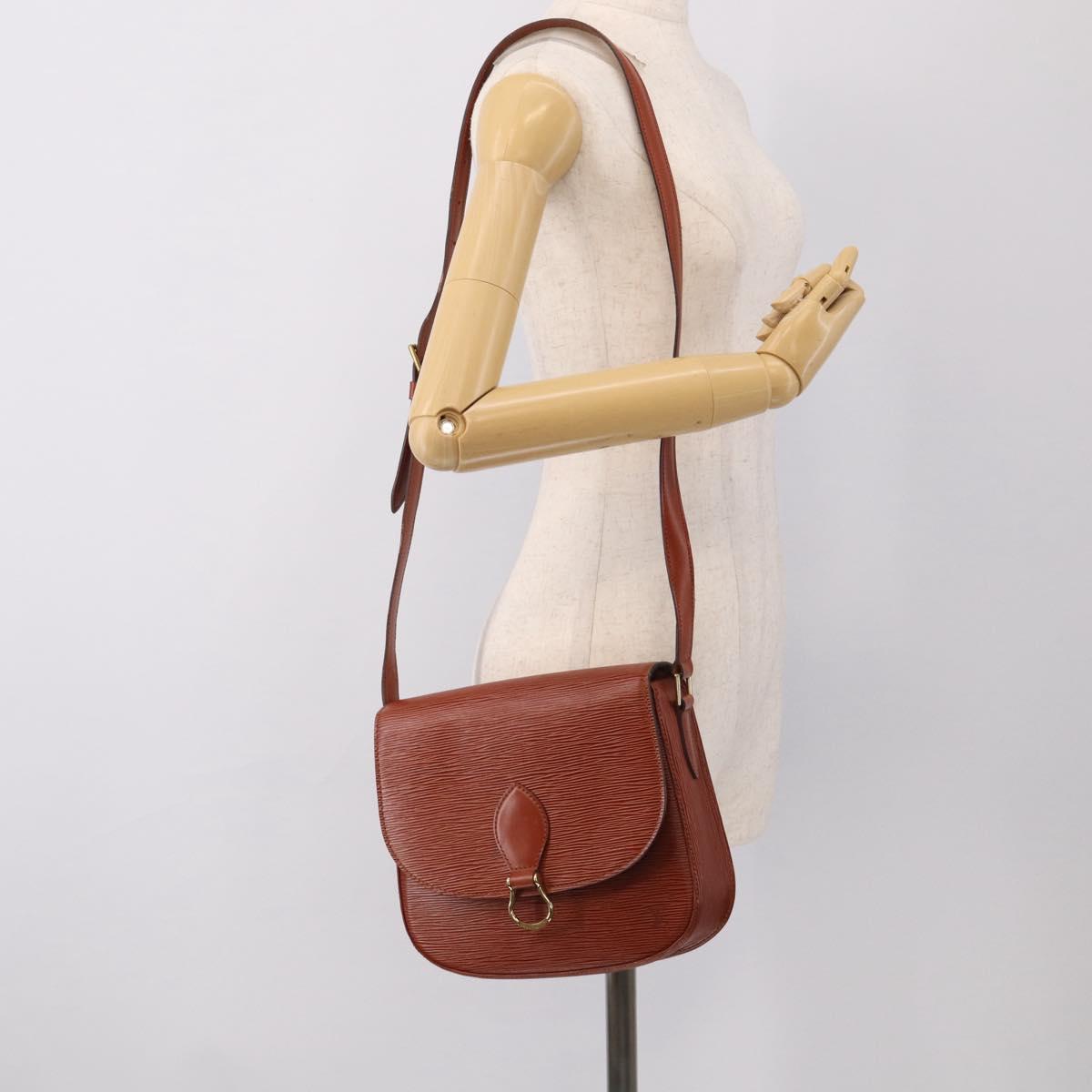 LOUIS VUITTON Epi Saint Cloud GM Shoulder Bag Brown M52193 LV Auth ep16950A