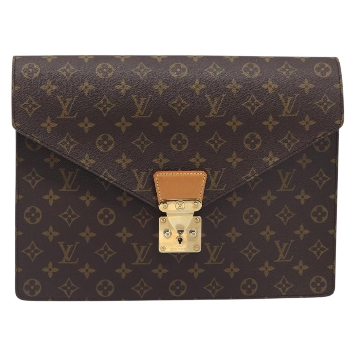 LOUIS VUITTON Monogram Porte Documents Senatur Briefcase M53335 LV Auth ep16958A