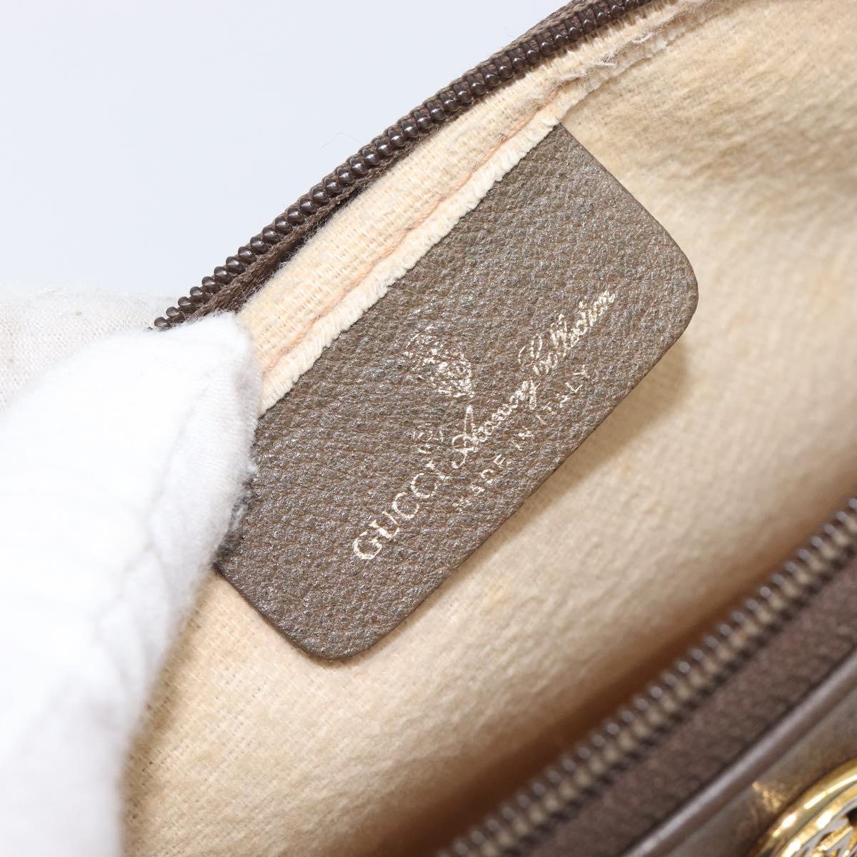 GUCCI GG Supreme Shoulder Bag PVC Beige Gold Tone 97 02 068 Auth ep16964
