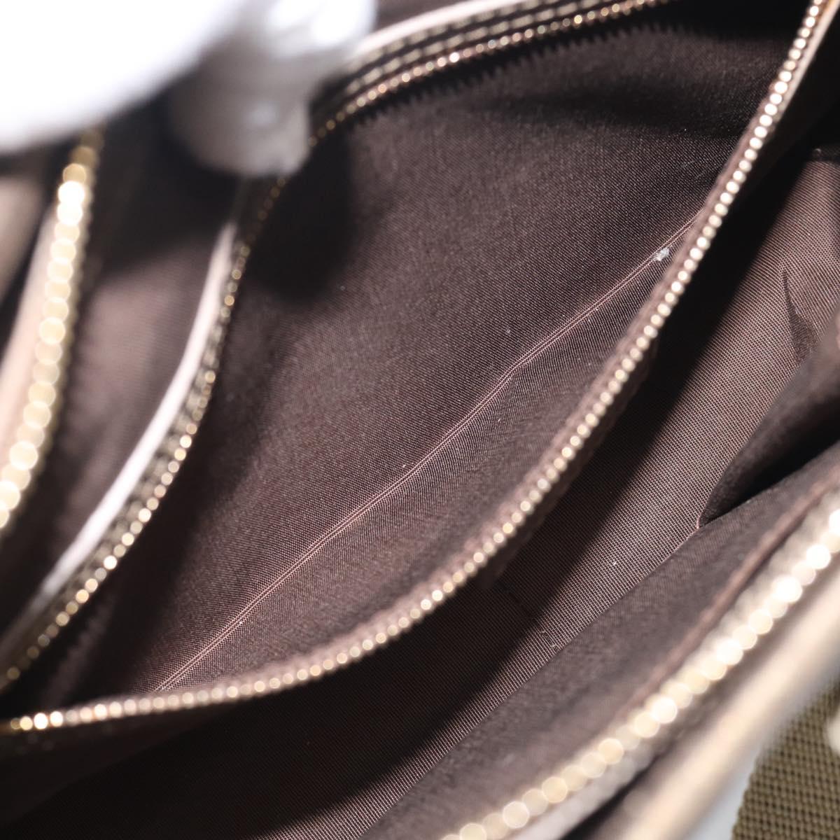 Christian Dior Canage Shoulder Bag Canvas Black Gold Tone Auth ep16966V