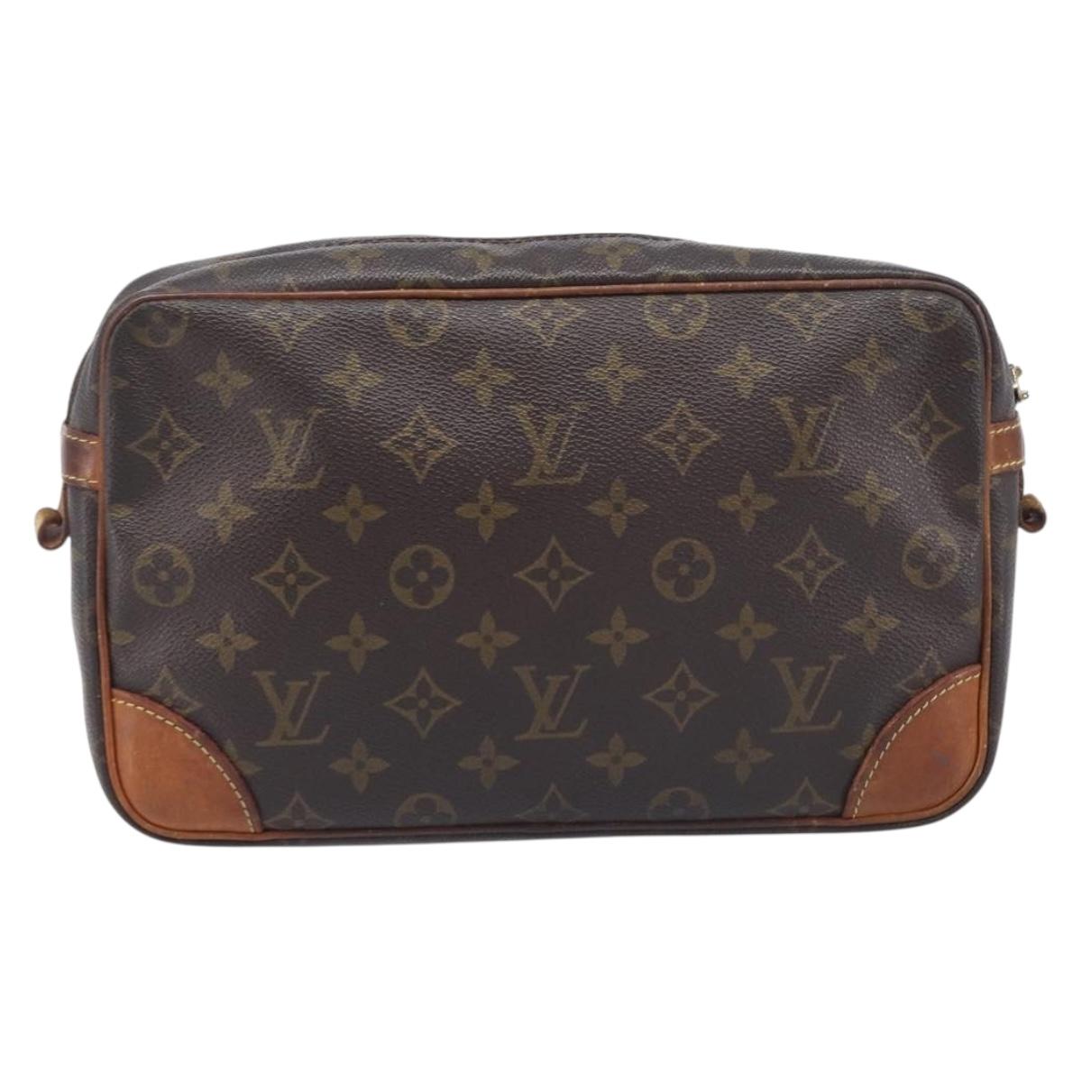 LOUIS VUITTON Monogram Compiegne 28 Clutch Bag M51845 LV Auth ep16980