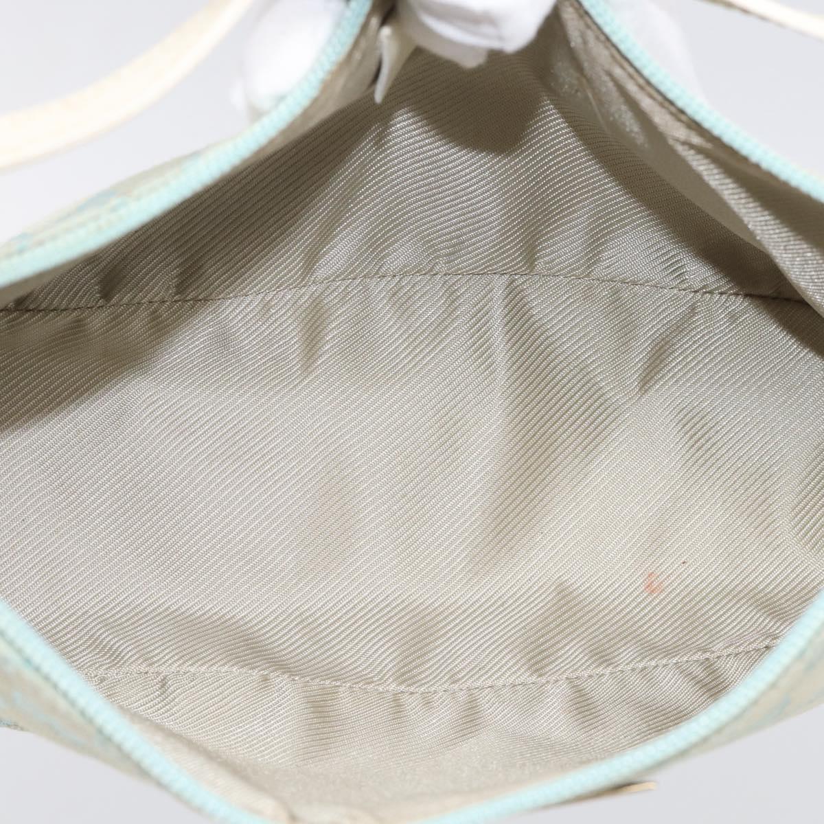 GUCCI GG Canvas Accessory Pouch Light Blue Silver 039 1103 Auth ep16987