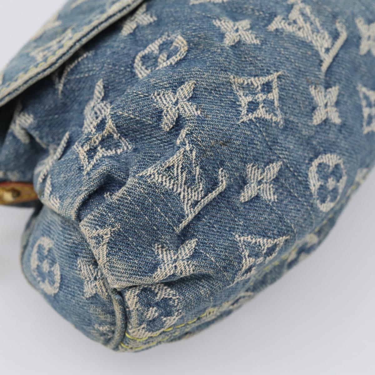 LOUIS VUITTON Monogram Denim Mini Preity Shoulder Bag Blue M95050 Auth ep16988A
