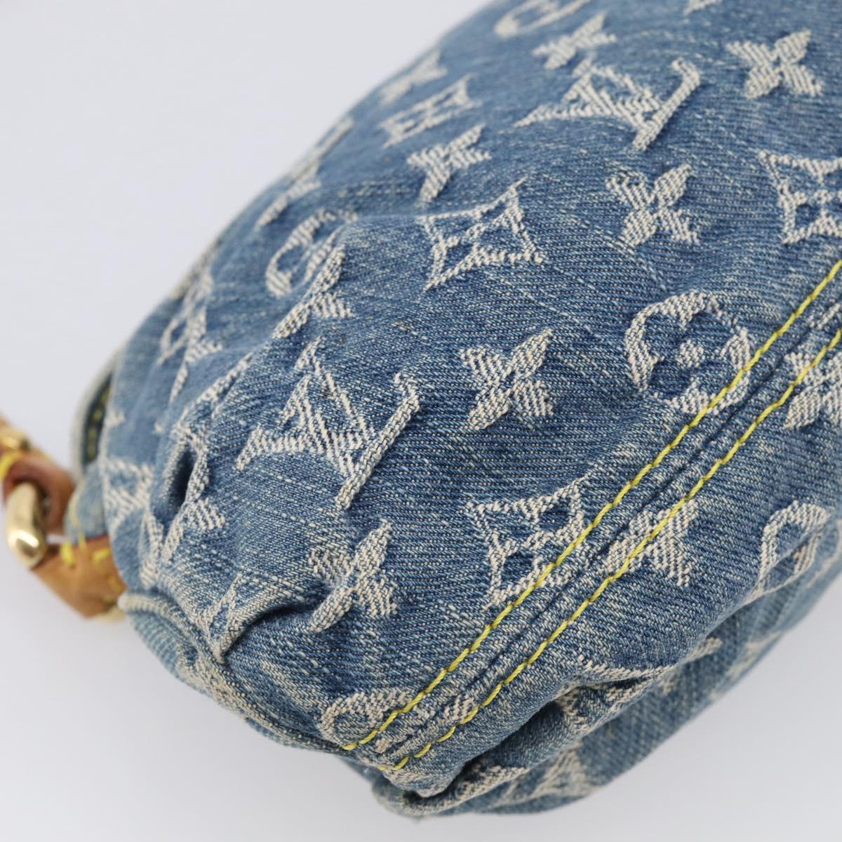 LOUIS VUITTON Monogram Denim Mini Preity Shoulder Bag Blue M95050 Auth ep16988A